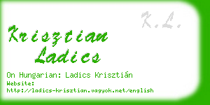 krisztian ladics business card